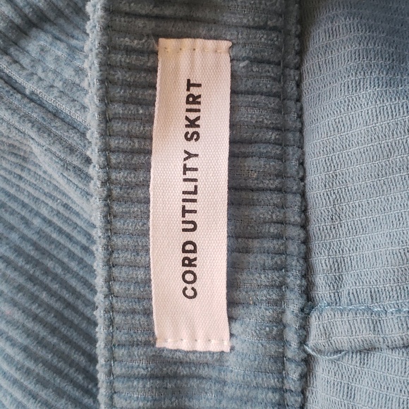 COTTON ON Corduroy Skirt Sky Blue Cargo Pockets - Picture 13 of 13